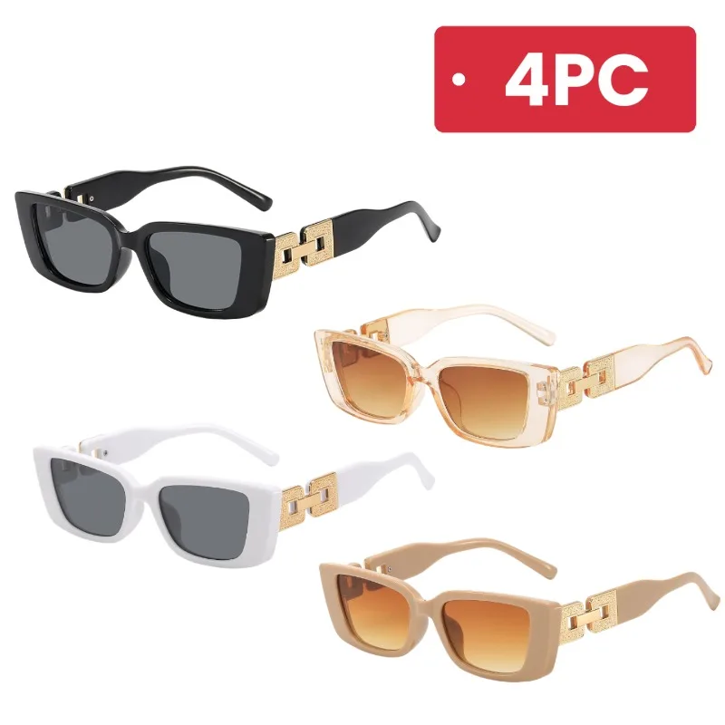 Street Fashion Luxury - Women Luxury Metal Chain Temple Rectangle