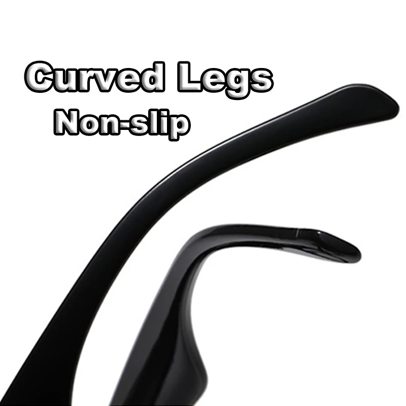 Street Fashion Photoshoot - Gradient Black Leopard Oversized Square Eyeglasses