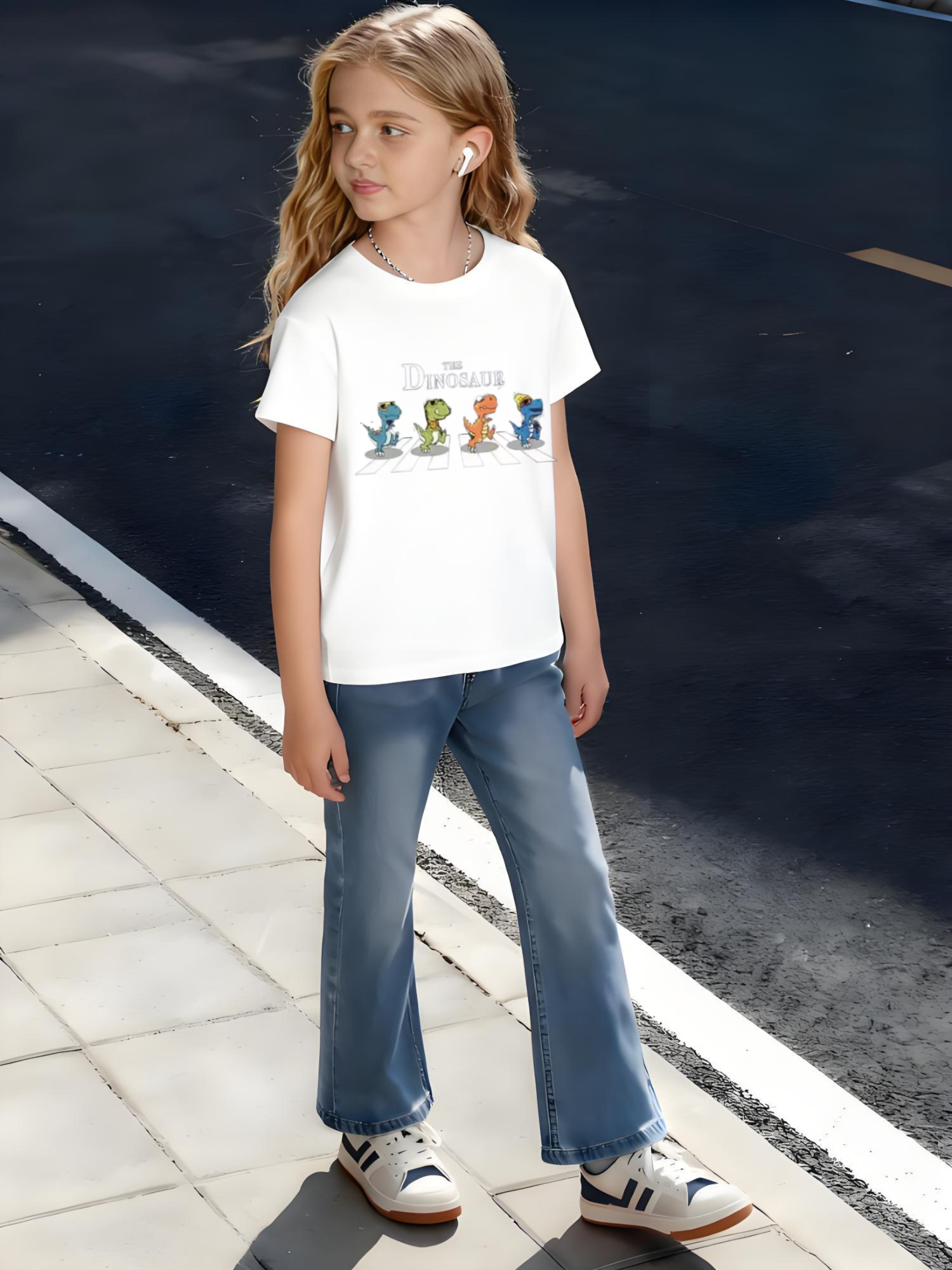 Parade Fashion Street - ​Children's Cotton T-Shirt Colorful Dinosaur Parade