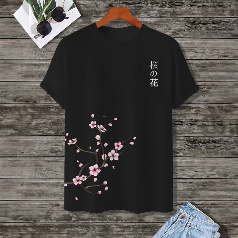 Street Fashion In Japanese - 3d Print Cherry Blossom Tree Graphic