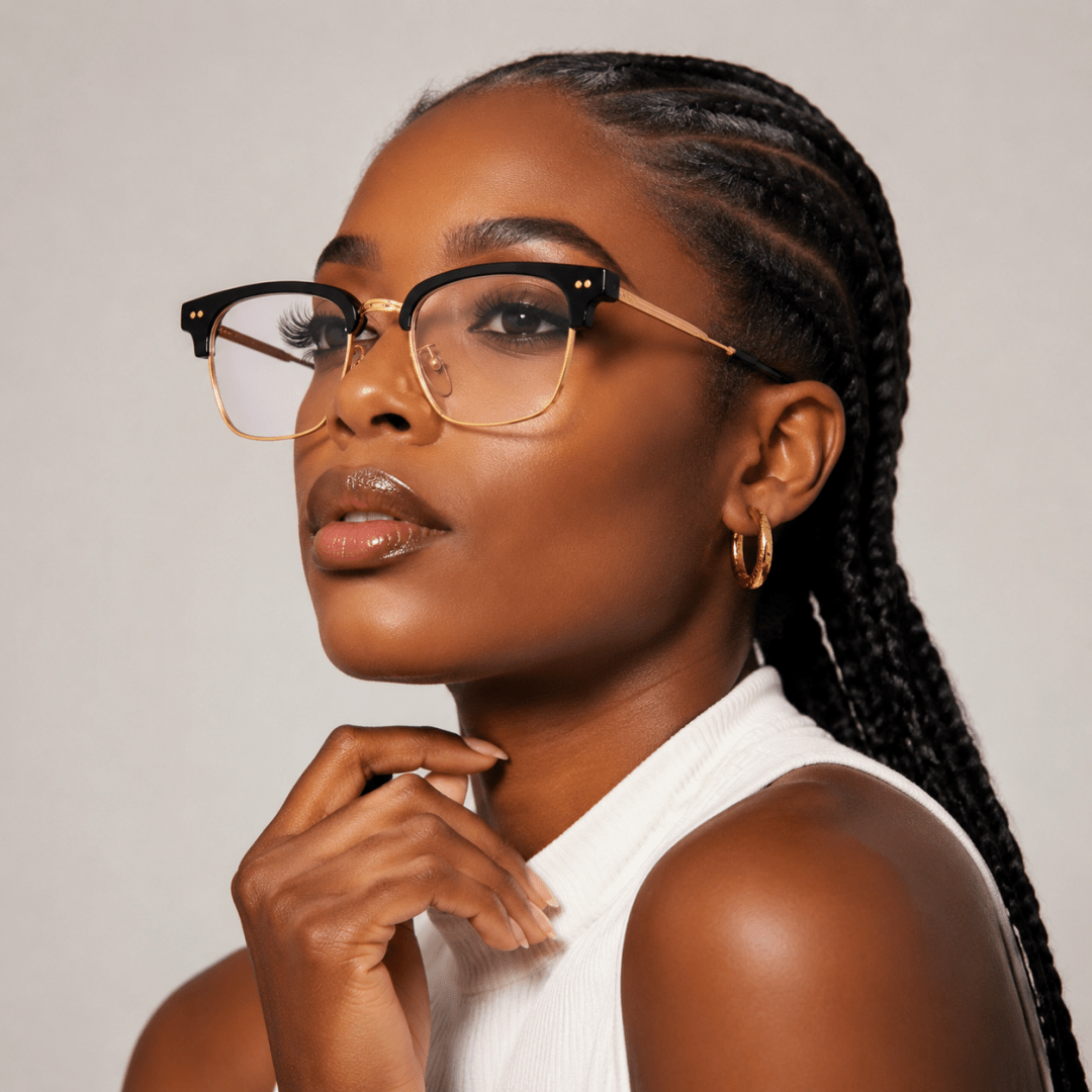 Pair Of Women's Retro Browline - Street Fashion Photoshoot reseña y precio