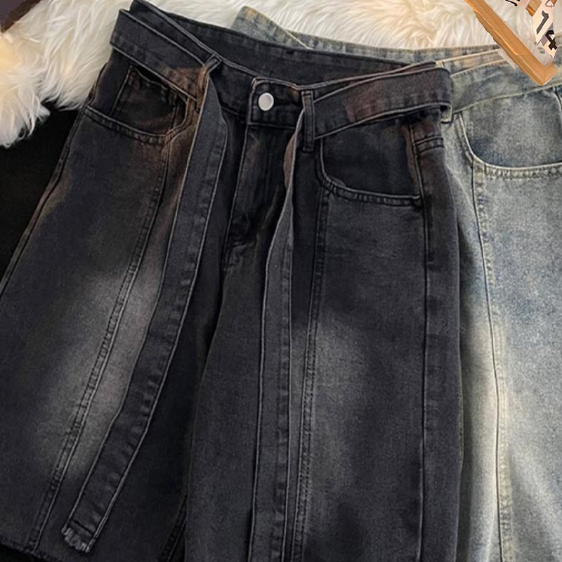 Summer Thin Fringed Denim Shor - Street Fashion In Japanese reseña y precio