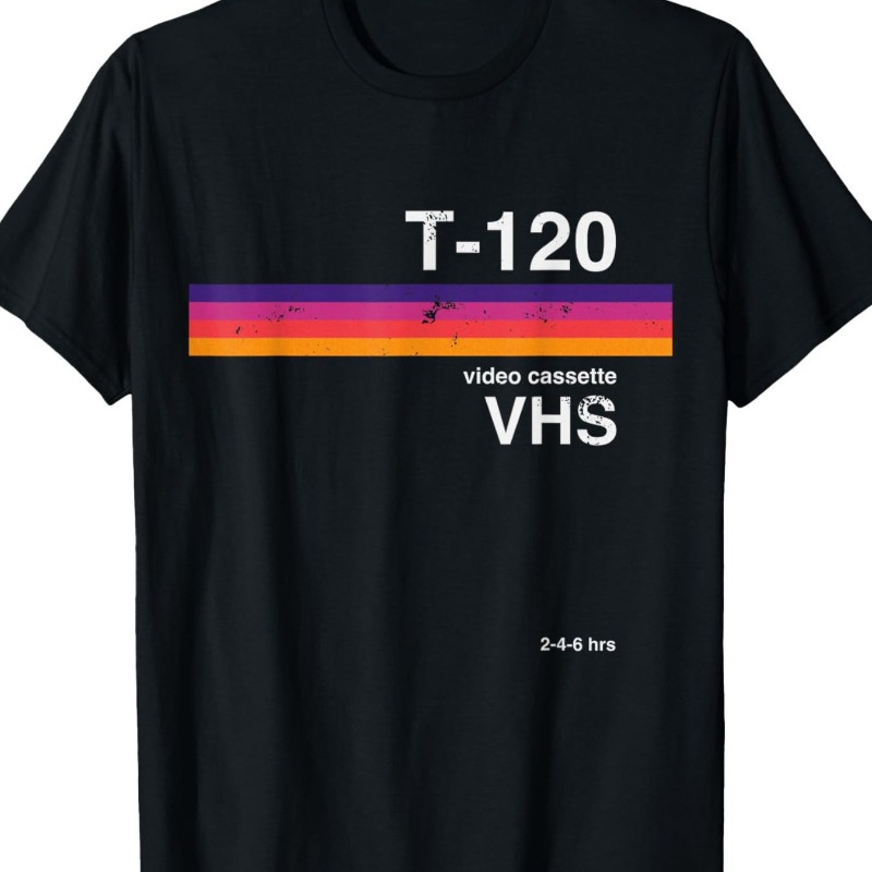 Retro VHS Video Pattern T-shir - Street Fashion Videos reseña y precio