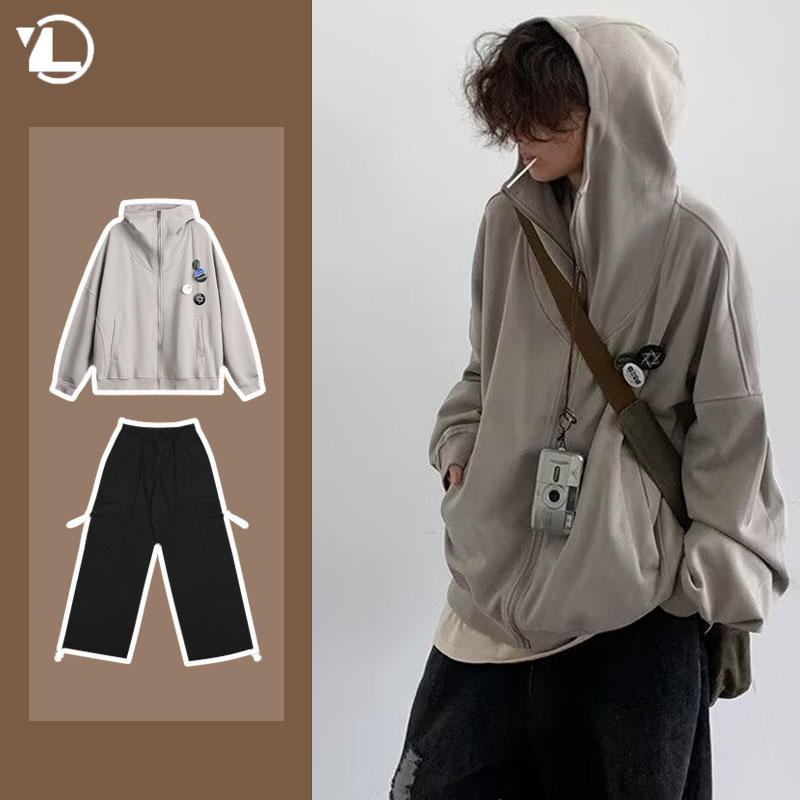 Autumn College Casual Set Men  - Street Fashion In Japanese reseña y precio