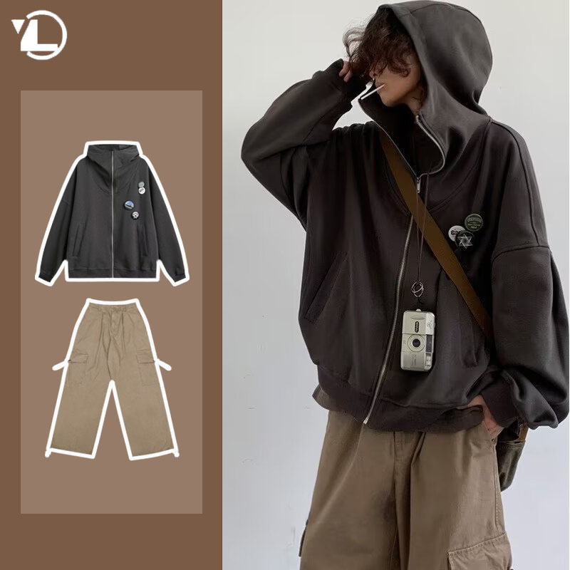 Autumn College Casual Set Men  - Street Fashion In Japanese reseña y precio