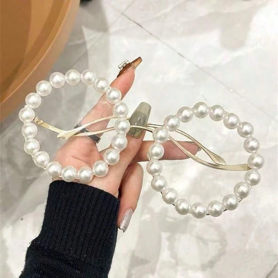 Women Pearl Rimmed Fashion Sun - Street Fashion Photoshoot reseña y precio