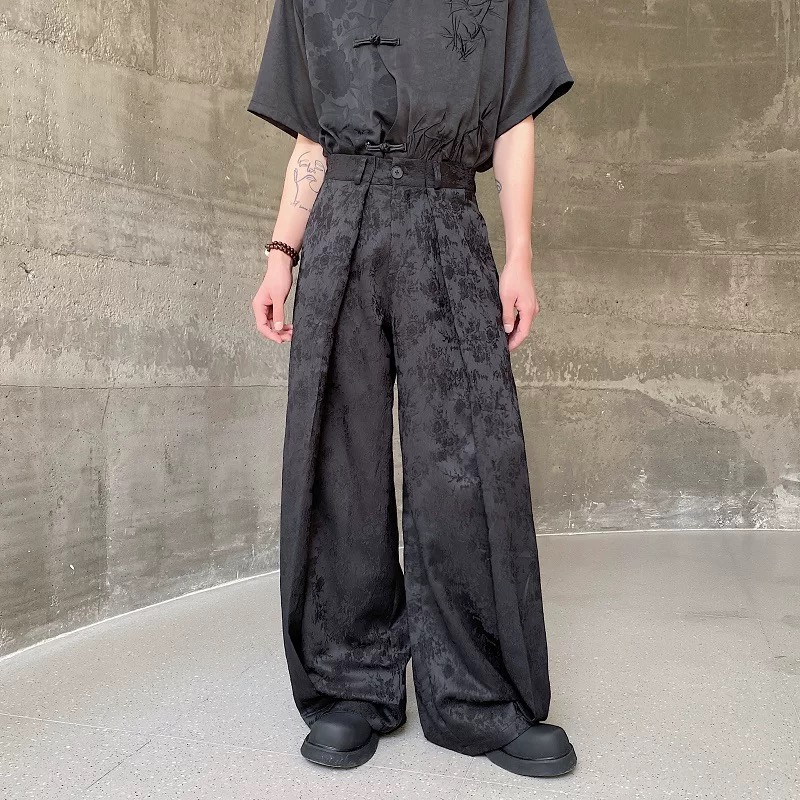 Men Chinese Style Wide Leg Pan - Street Fashion In Chinese reseña y precio
