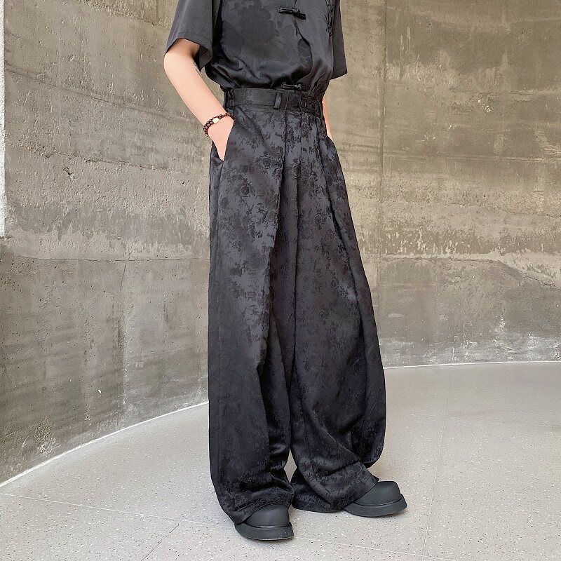 Men Chinese Style Wide Leg Pan - Street Fashion In Chinese reseña y precio