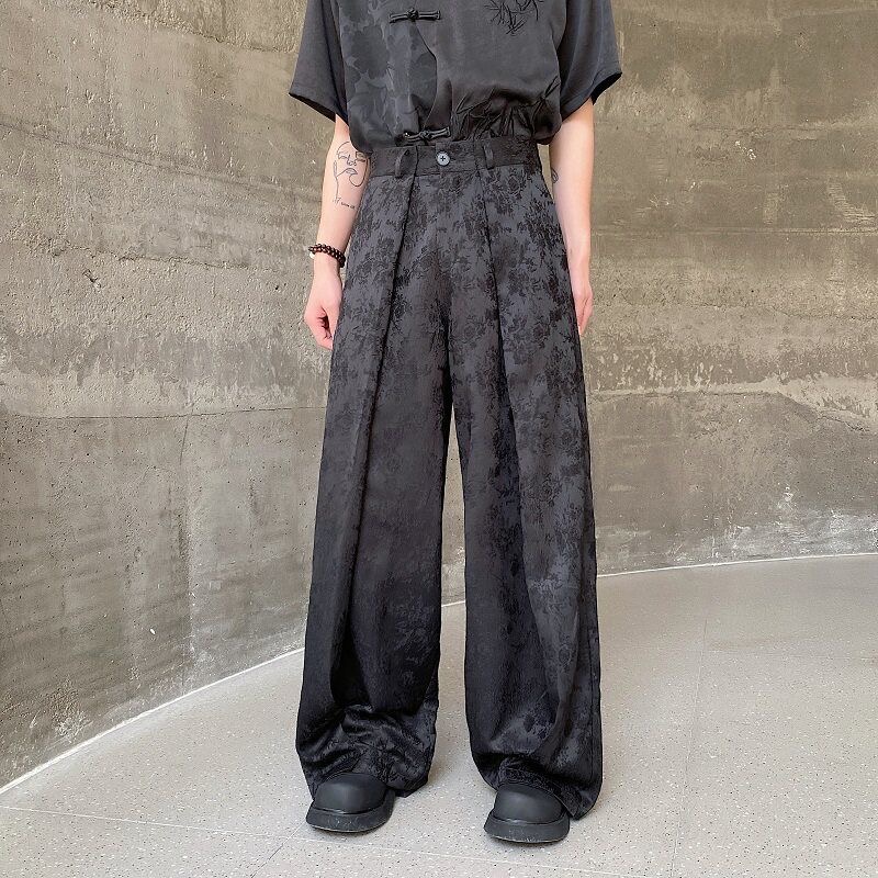 Men Chinese Style Wide Leg Pan - Street Fashion In Chinese reseña y precio