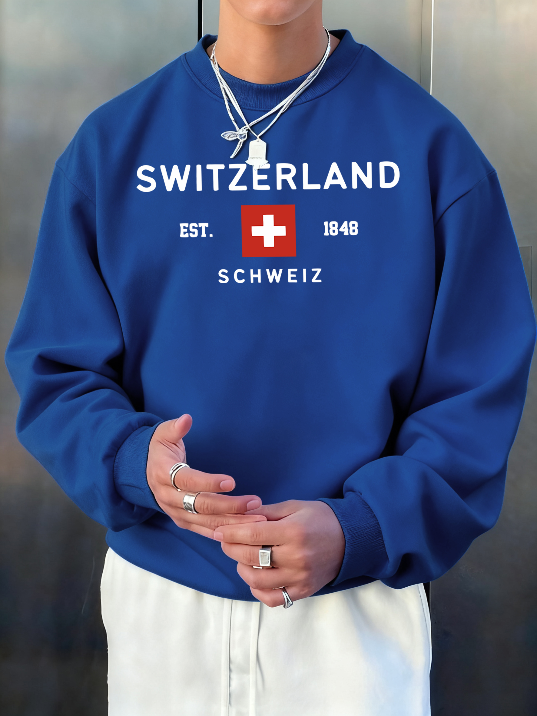 Switzerland Est 1848 Printing  - Street Fashion Elements reseña y precio