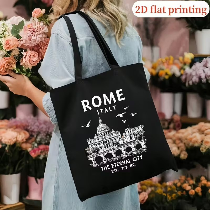Vintage Rome Italy Canvas Tote - Tote Bag Canvas Print reseña y precio