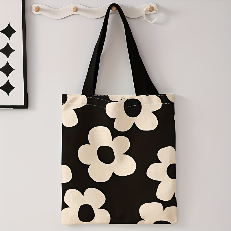 Yellow flower printed tote bag - Tote Bag Canvas Print reseña y precio