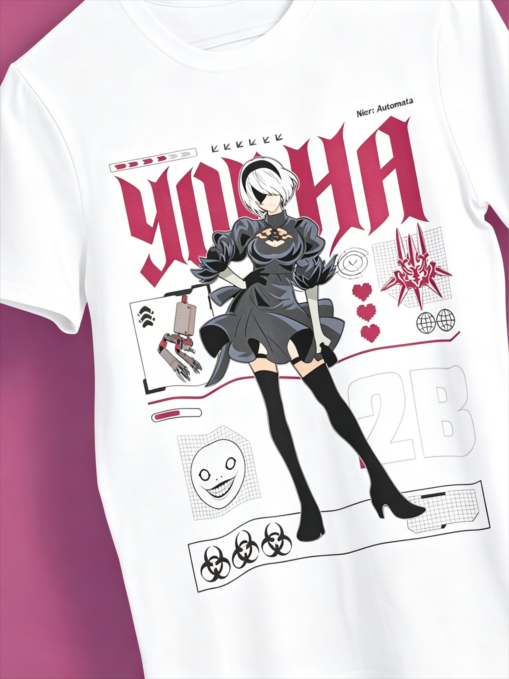 N-N Ier AUTOMATA Unisex T-shir - Street Fashion Videos reseña y precio