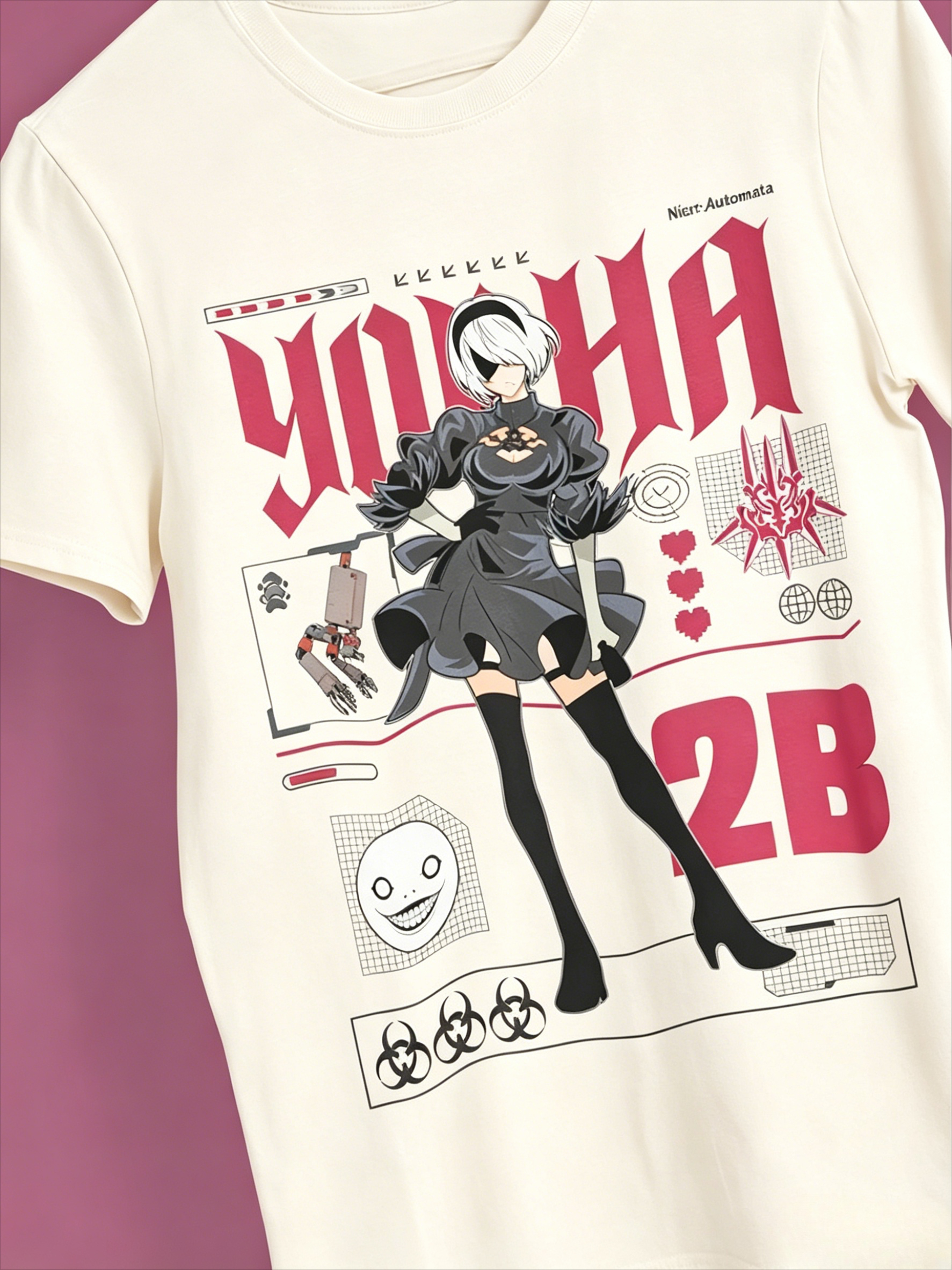 N-N Ier AUTOMATA Unisex T-shir - Street Fashion Videos reseña y precio
