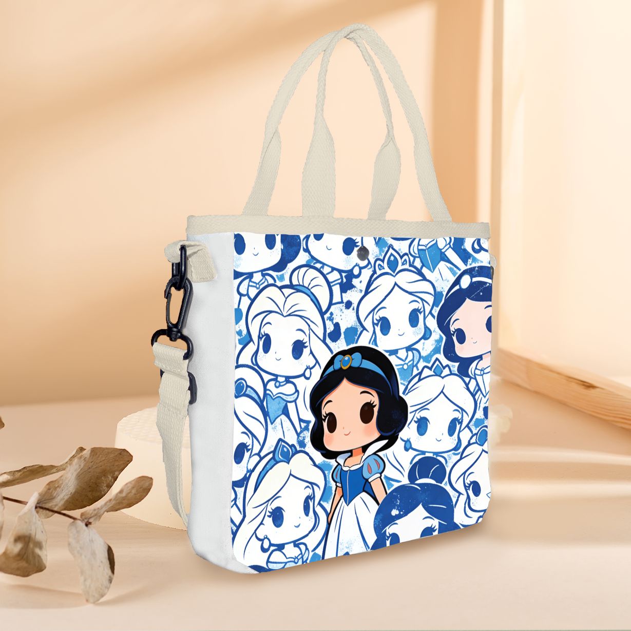 Cartoon snow white Characters  - Tote Bag Canvas Print reseña y precio