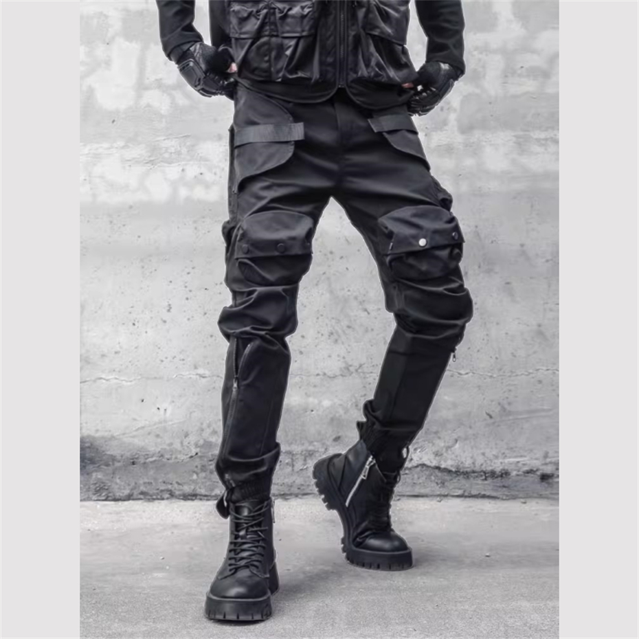 Men Y2K Cargo Pants Zipper Poc - Techwear Pants Tactical reseña y precio