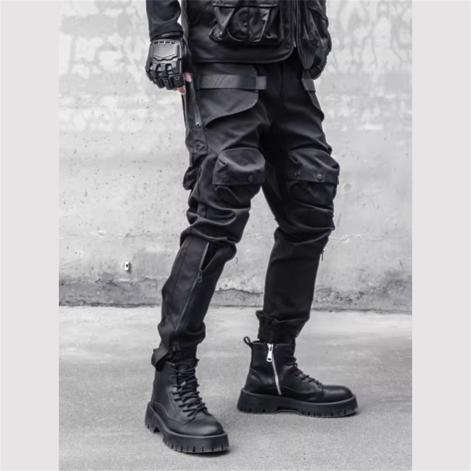 Men Y2K Cargo Pants Zipper Poc - Techwear Pants Tactical reseña y precio