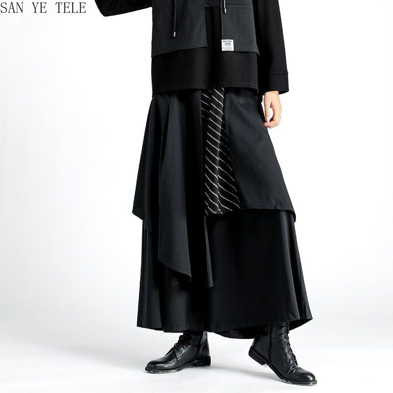 Men Black Irregular Pants Japa - Street Fashion In Japanese reseña y precio