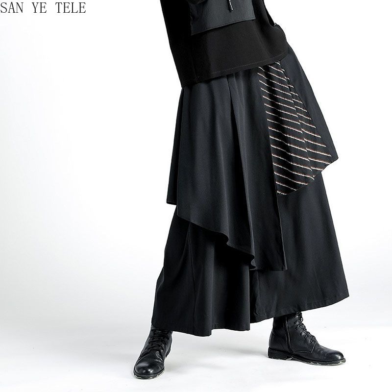 Men Black Irregular Pants Japa - Street Fashion In Japanese reseña y precio