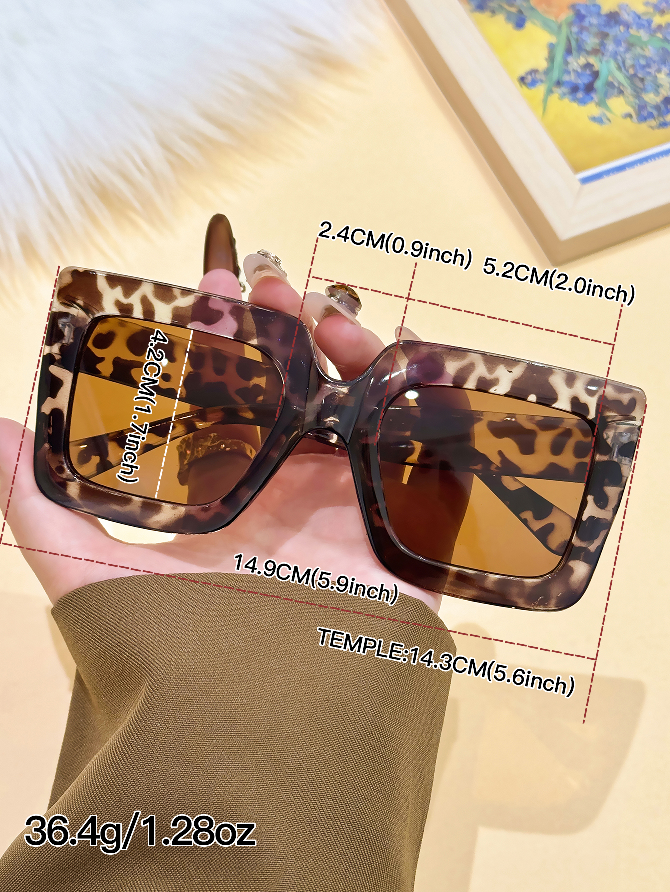 1Pc Niche Trendy Light Leopard - Street Fashion Photoshoot reseña y precio