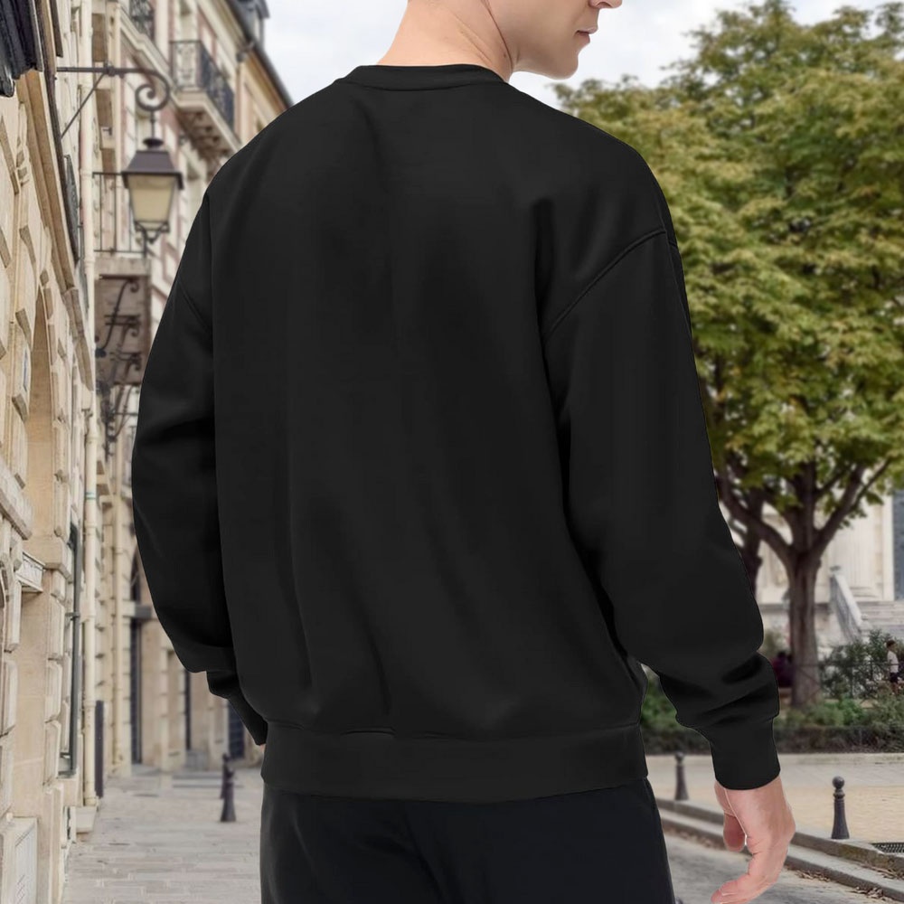 Men's Black Crew Neck Pullover - Street Fashion Elements reseña y precio