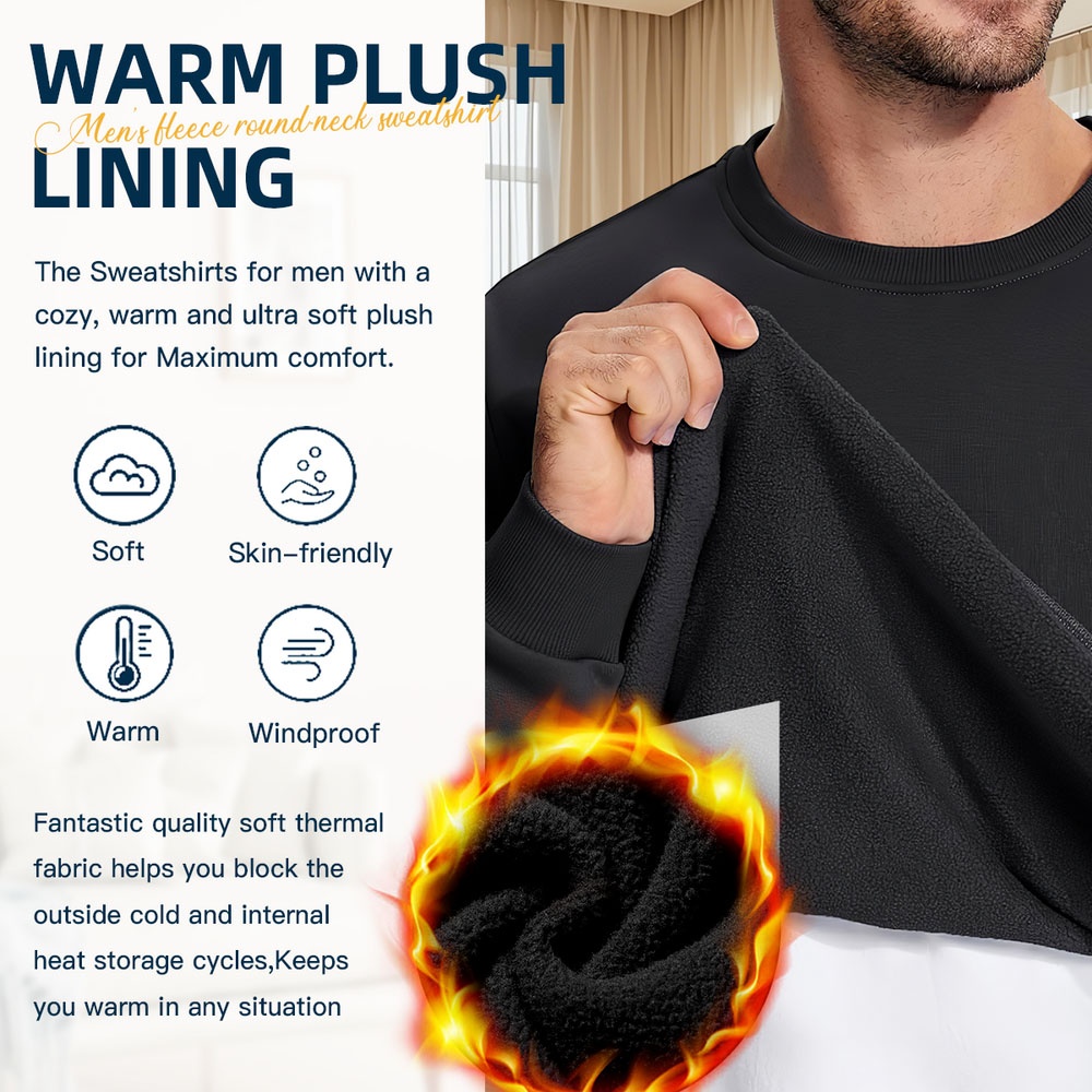 Men's Black Crew Neck Pullover - Street Fashion Elements reseña y precio