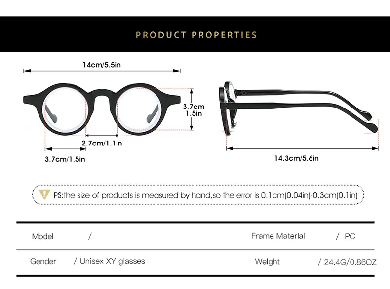 Vintage Round Two-Tone Eyeglas - Street Fashion Photoshoot reseña y precio