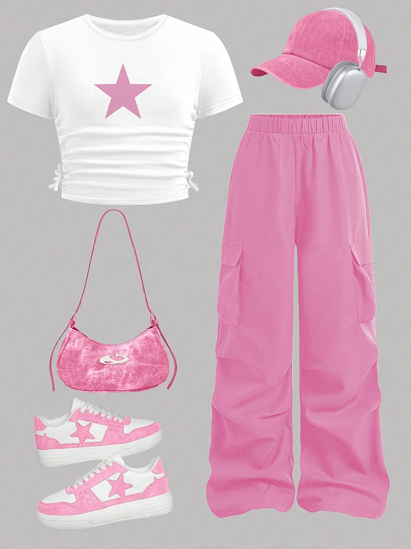 Trendy Girls 2Pcs Co-Ord, Whit - Street Fashion Co reseña y precio