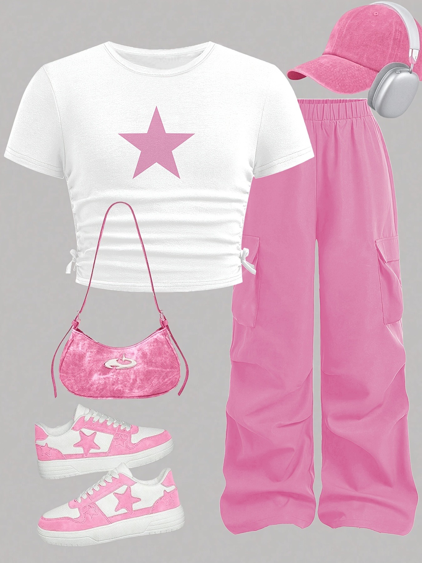 Trendy Girls 2Pcs Co-Ord, Whit - Street Fashion Co reseña y precio