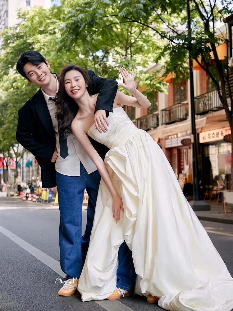 Korean Style Denim Young Coupl - Street Fashion Photography reseña y precio