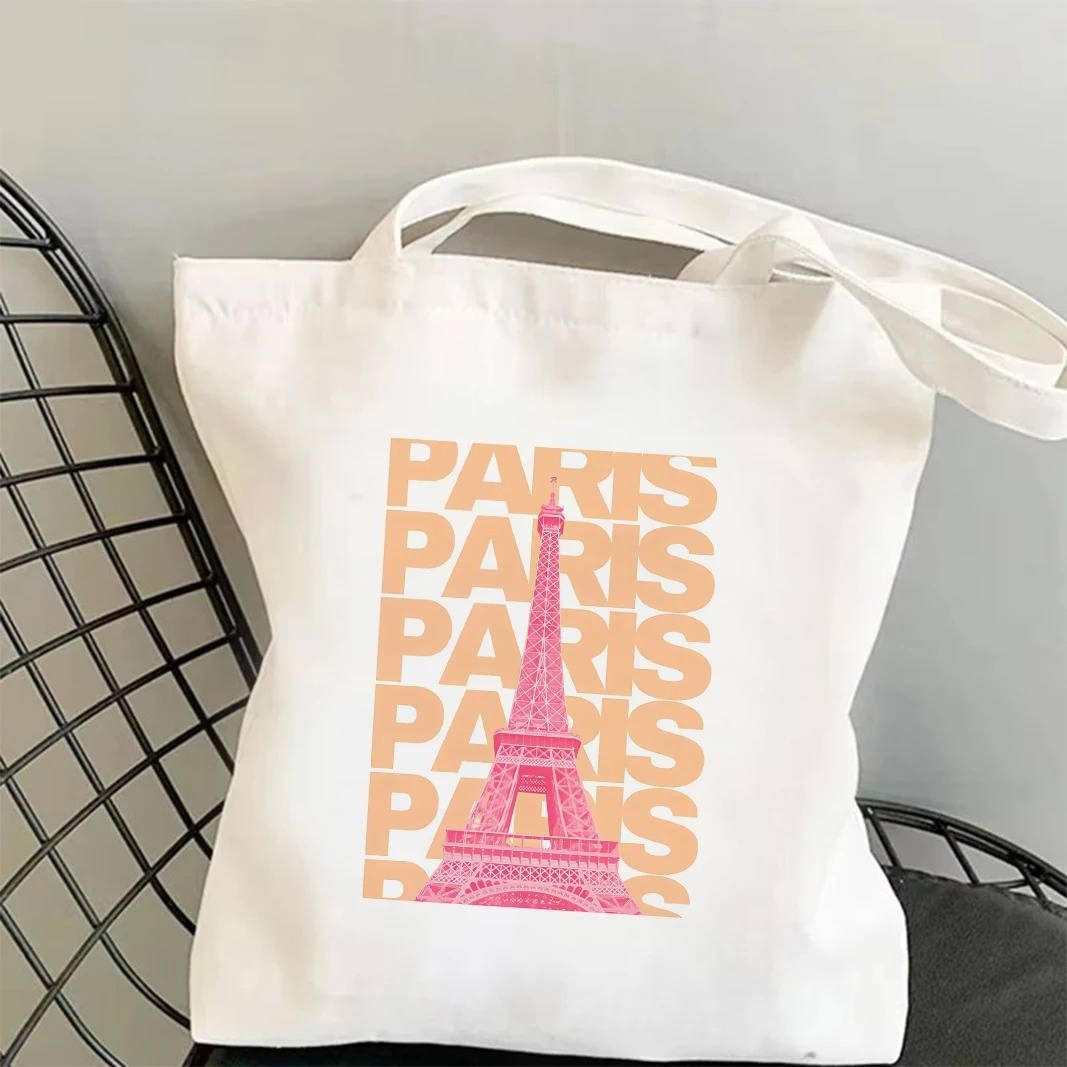 Chicago London Eiffel Tower Gr - Tote Bag Canvas Print reseña y precio