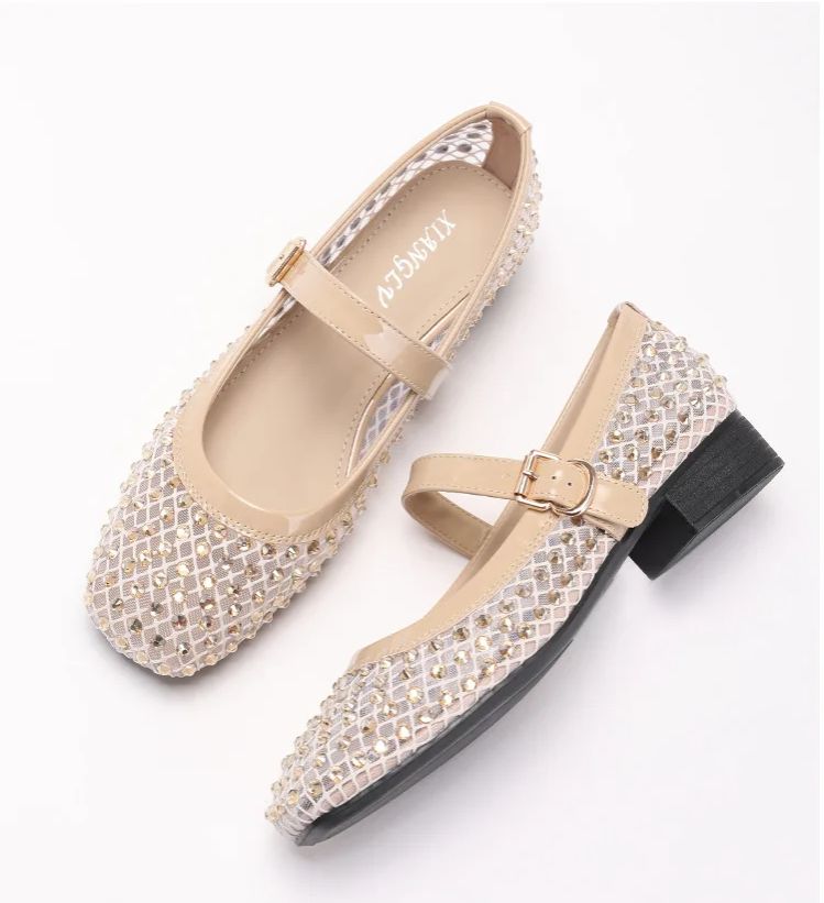 ZAROY Rhinestone Mesh Ballet F - Street Fashion Luxury reseña y precio