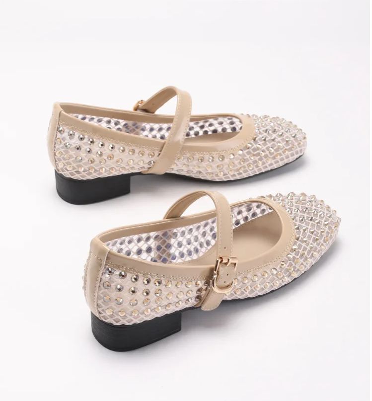 ZAROY Rhinestone Mesh Ballet F - Street Fashion Luxury reseña y precio