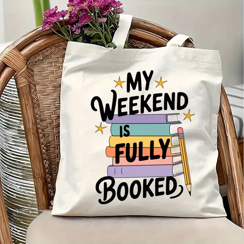 My Weekend Is Fully Booked Can - Tote Bag Canvas Print reseña y precio