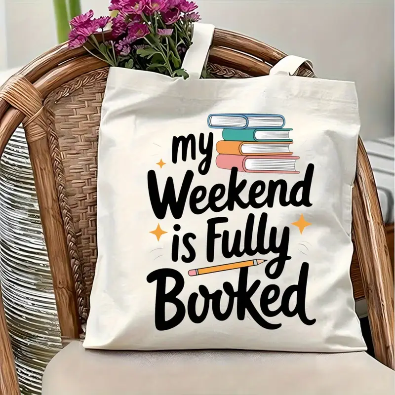 My Weekend Is Fully Booked Can - Tote Bag Canvas Print reseña y precio
