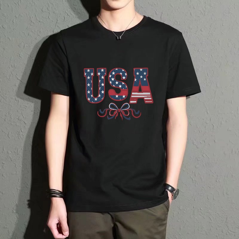 Men's Black Round-Neck Short-S - Street Fashion Elements reseña y precio