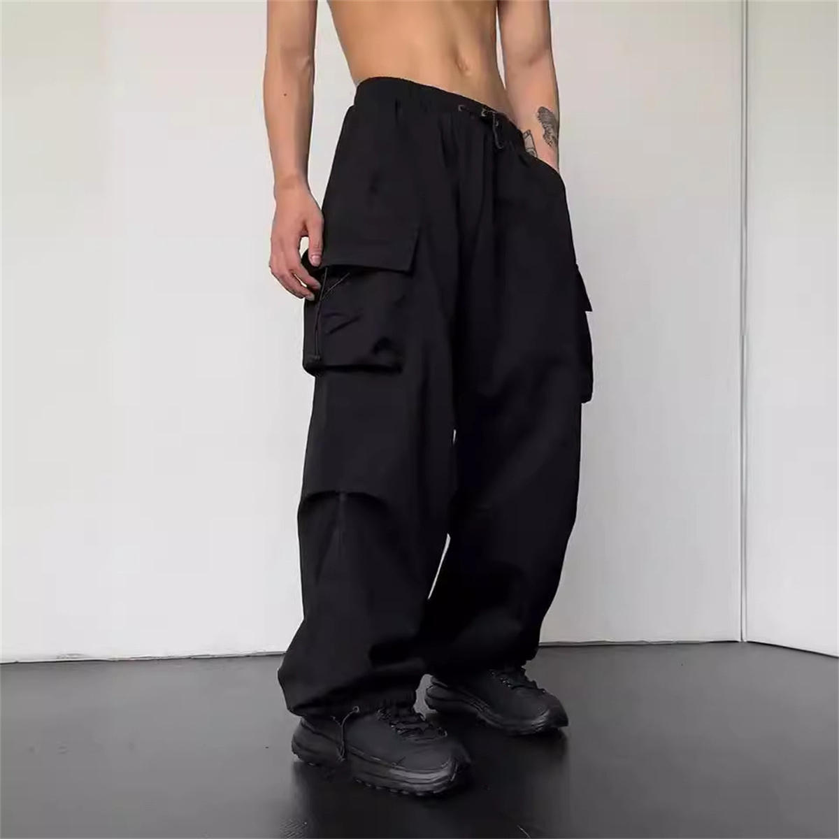 Black Men's Hip Hop Cargo Pant - Techwear Pants Tactical reseña y precio
