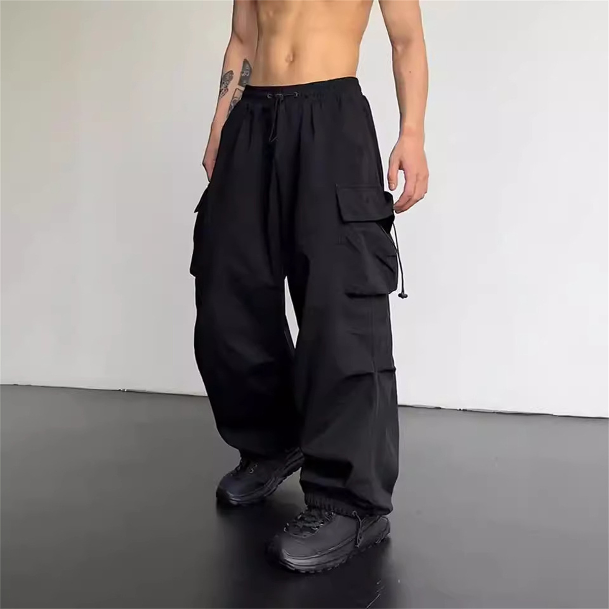 Black Men's Hip Hop Cargo Pant - Techwear Pants Tactical reseña y precio