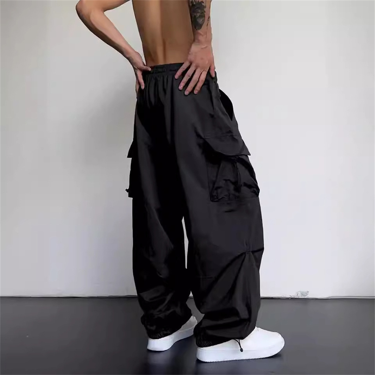 Black Men's Hip Hop Cargo Pant - Techwear Pants Tactical reseña y precio