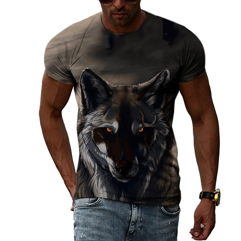 Casual Men's Animal Print T-sh - Street Fashion Elements reseña y precio