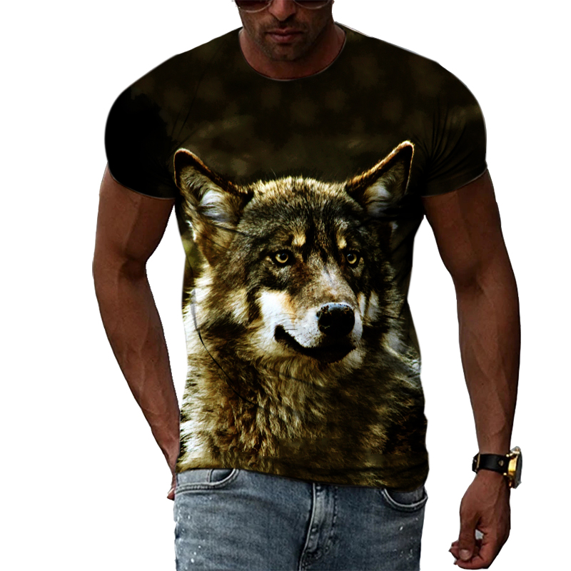 Casual Men's Animal Print T-sh - Street Fashion Elements reseña y precio