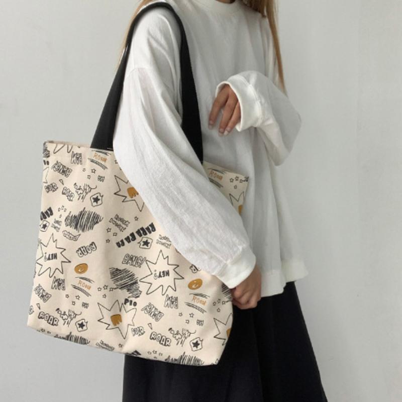 Canvas Tote Bag Irregular Blac - Tote Bag Canvas Print reseña y precio