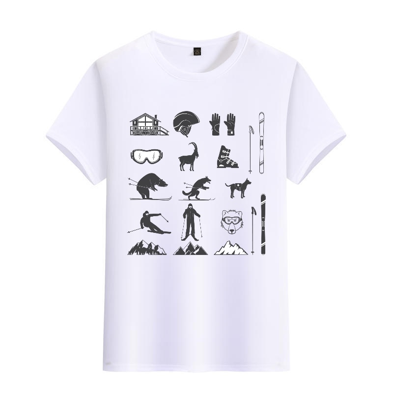 Men's Black Round-Neck Short-S - Street Fashion Elements reseña y precio