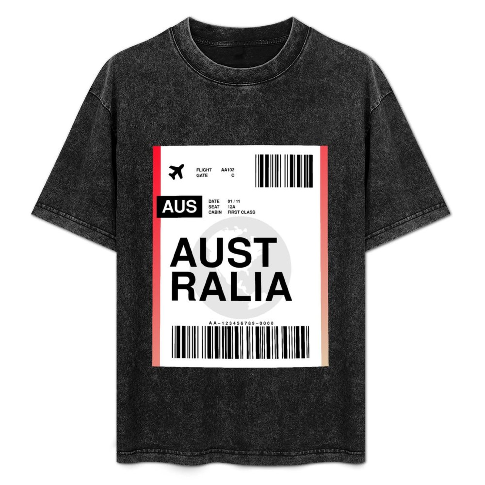 Australia Boarding Pass T-Shir - Street Fashion Australia reseña y precio
