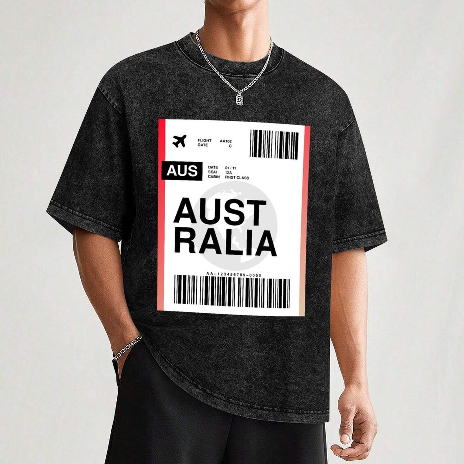 Australia Boarding Pass T-Shir - Street Fashion Australia reseña y precio