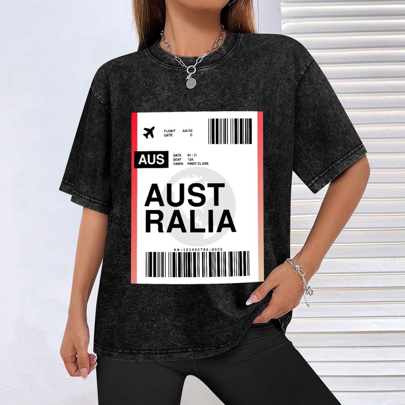 Australia Boarding Pass T-Shir - Street Fashion Australia reseña y precio